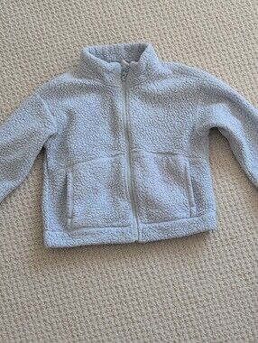 Athleta Pale Blue Sherpa Zip Jacket for Kids